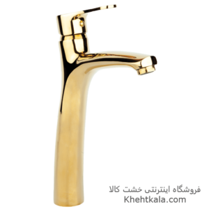 خرید شیر روشویی پایه بلند طلایی ارزان قیمت