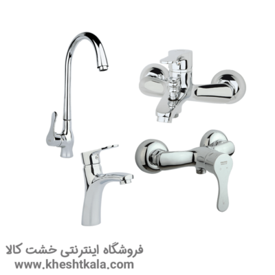ست شیرآلات راسان مدل صدف - کروم