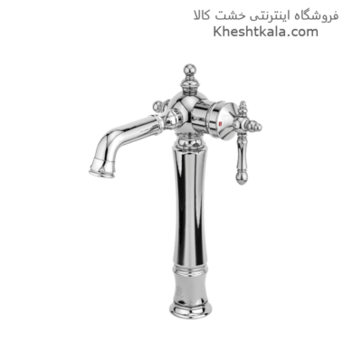 قیمت شیر روشویی پایه بلند کروم طرح نگین -min